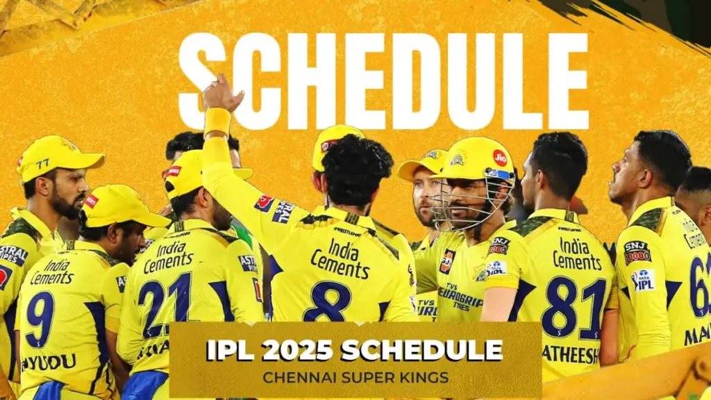 CSK Schedule 2025